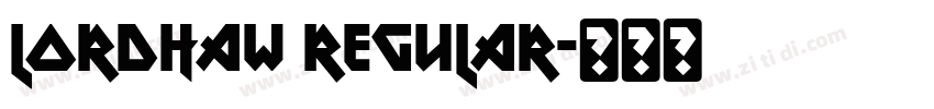 LordHaw Regular字体转换